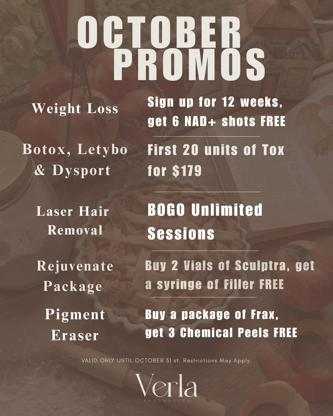 monthly-promotions at Verla Aesthetics In North Miami, FL