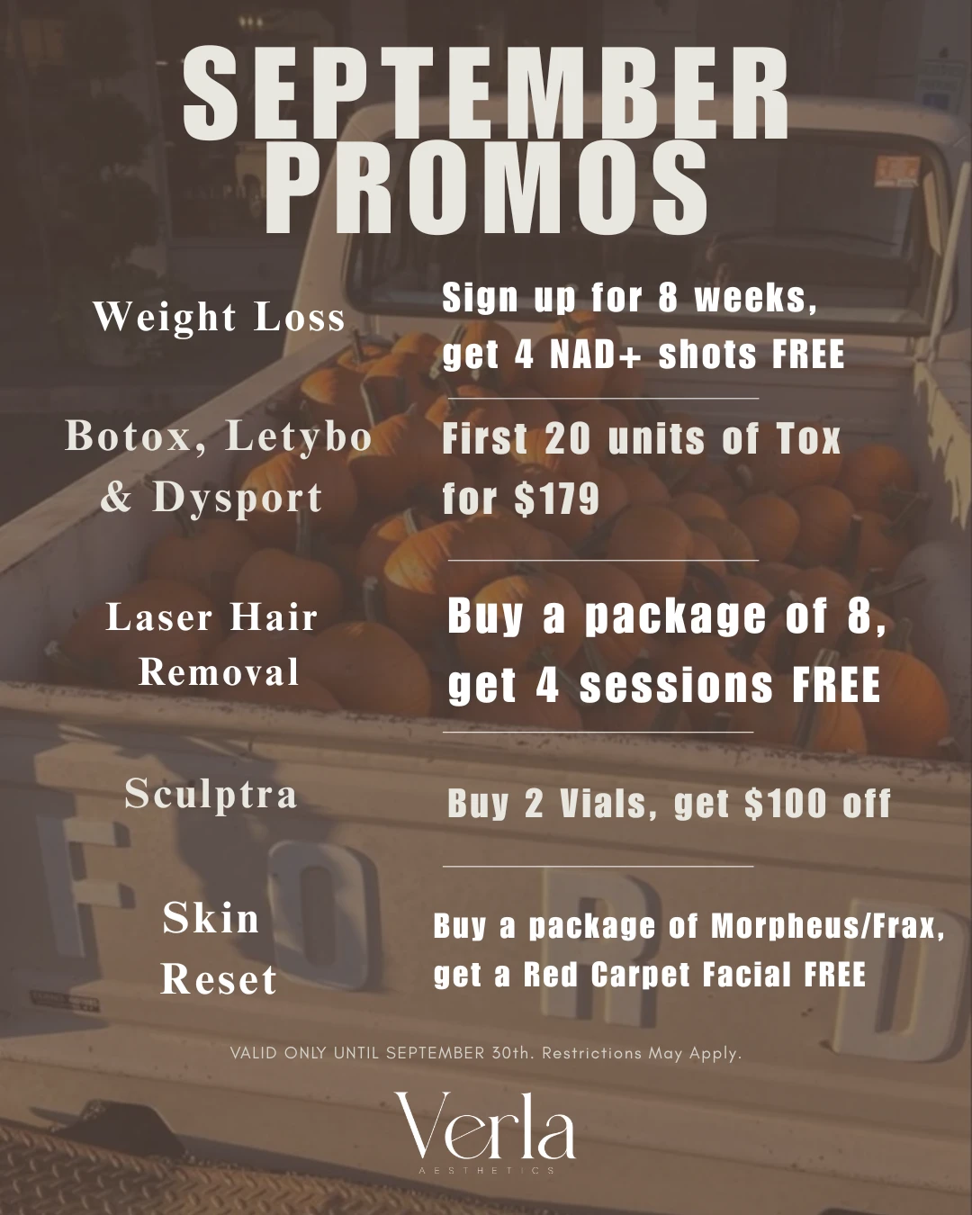 verlaaesthetics monthly promos | Monthly Promotions