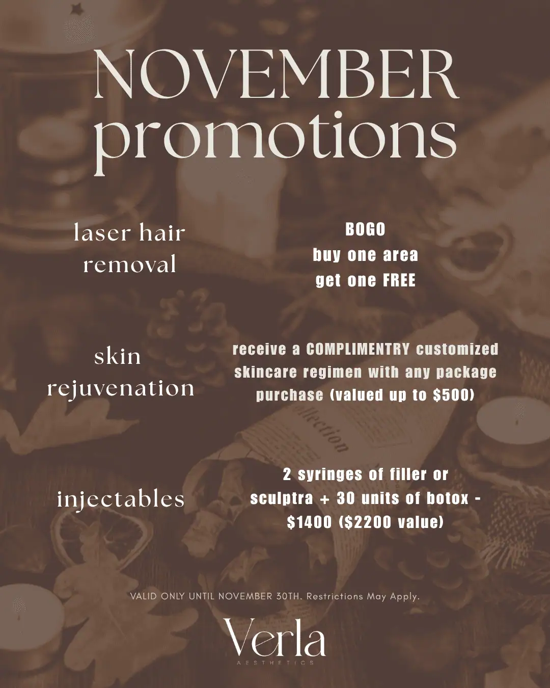 November Promotions | Monthly Promotions